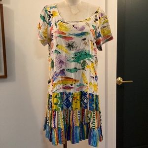 Jams World sz L fish dress with tiered skirt